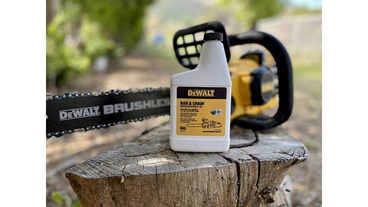DEWALT unveils new biodegradable chainsaw oil