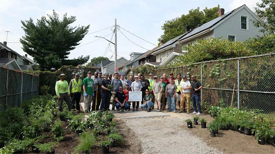 More than a dozen landscaping companies helped with the renovations