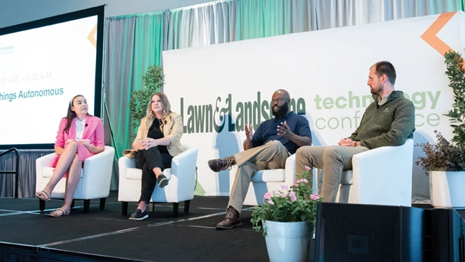Panelists at the Lawn & Landscape Technology Conference