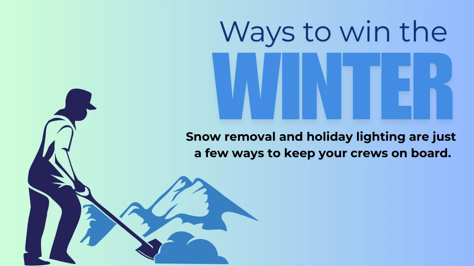 Win the winter season graphic