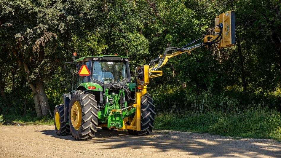 Diamond Mowers' mid-mount boom mower