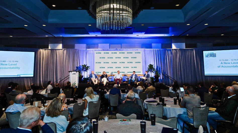 Panelists join Editor Brian Horn on stage at the 2025 Business Builders Summit in Nashville
