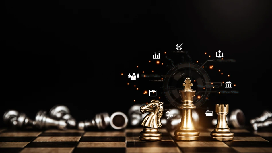 An illustration of chess pieces