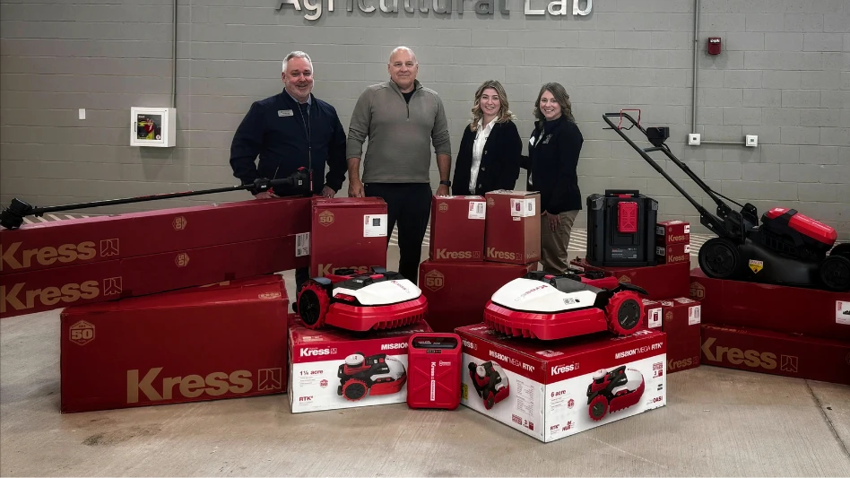 Kress and Reinhart leadership poses at Heartland Community College