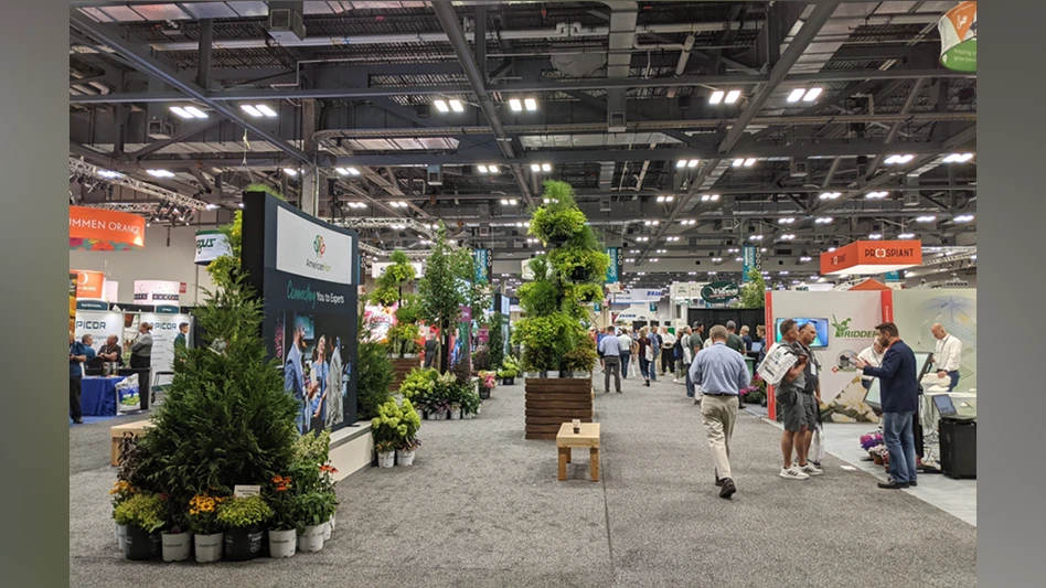 A trade show floor.